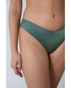 Leuchtend graugrünes brasilianisches Bikiniunterteil mit hohem Beinausschnitt