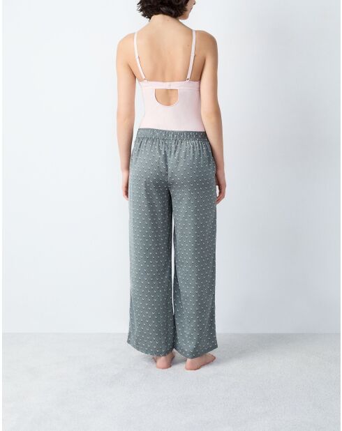 Rhett broek met groene achtergrondprint