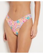 Bonita mehrfarbige brasilianische Bikinihose mit hohem Beinausschnitt