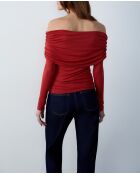 T-shirt Finally in terracotta