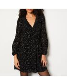 Vestido Melissa con estampado de fondo negro