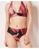 Marineblauer Flitterwochen-Bikinihose mit hoher Taille