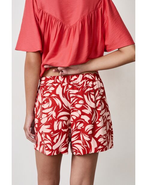 Calypso short met koraalprint