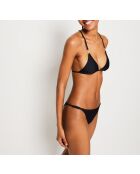 Schwarzer Triangel-BH mit Riemen ohne Bügel und ohne Schale