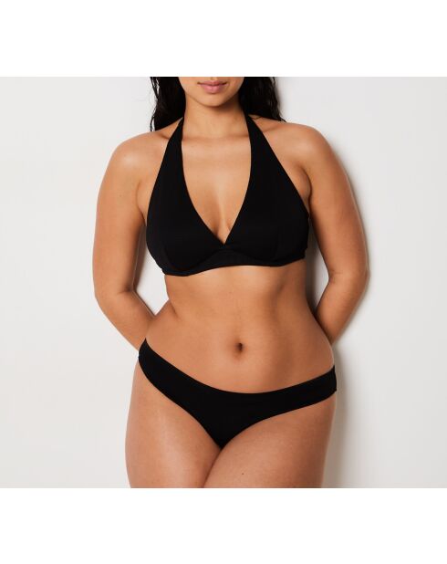 Idyllischer schwarzer Triangel-BH mit Bügel ohne Schale