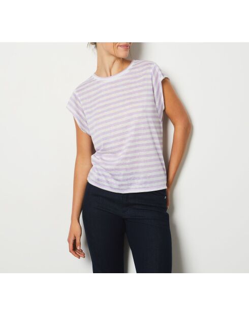 Lila T-shirt met Fidelle