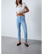 Himmelblaue Slim-Hose