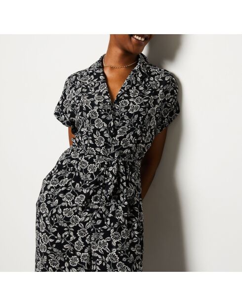 Aidyle Jumpsuit gedruckt auf schwarzem Hintergrund