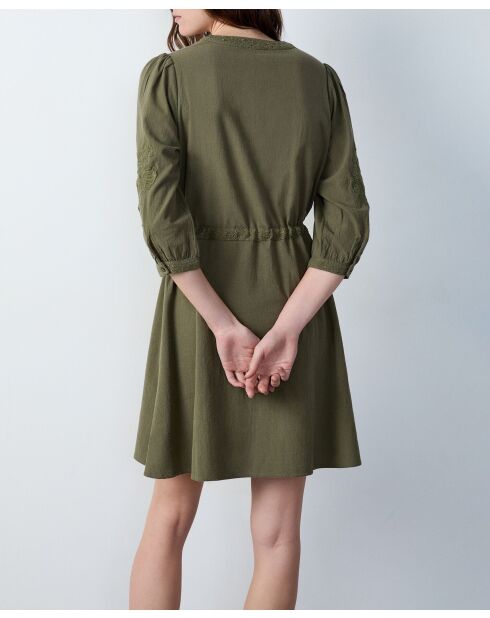Robe Prospere brodée argile