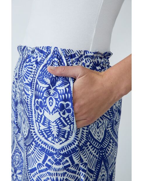 Mailan blauwgroene broek met print