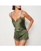 Olivfarbene Palmenshorts in Khaki