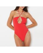 Mahina rood badpak uit één stuk zonder frame zonder schelp