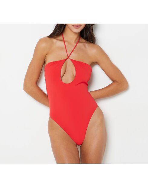 Mahina roter einteiliger Badeanzug ohne Rahmen ohne Schale