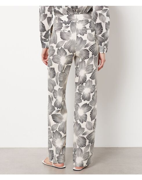 Pantaloni Ariane neri e bianchi stampati