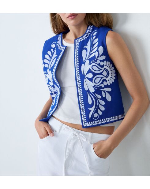 Chaqueta Vinicius brod azul royal