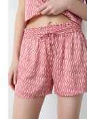 Kaila Shorts mit Backstein-Hintergrundprint