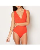 Première oranje 1-delig zwempak zonder frame zonder schelp