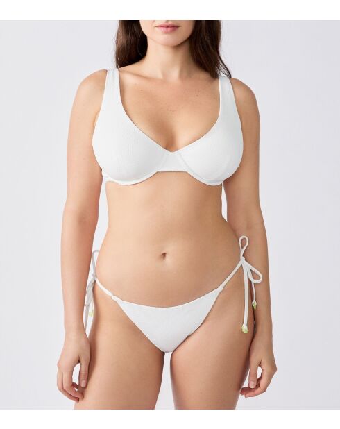 Reggiseno a triangolo bianco Begur con ferretto e senza scocca