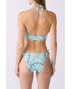 Arizonalove himmelblaue Bikinihose mit Krawatte