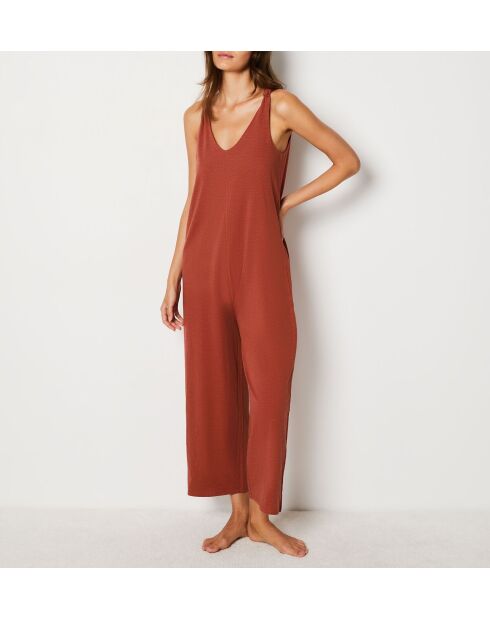 Richelle jumpsuit uit één stuk in terracotta