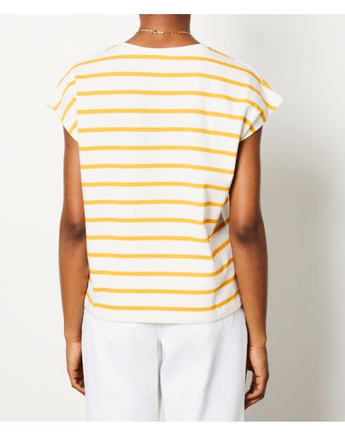 Gelbes gestreiftes T-Shirt Cilino