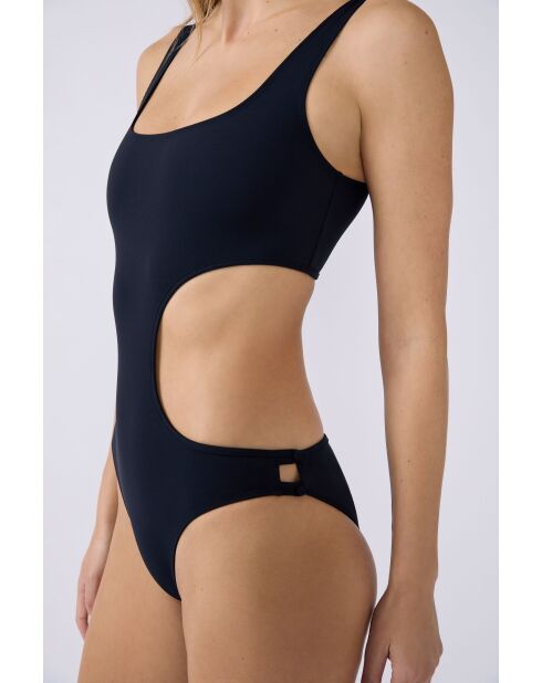 Bañador rosa negro de 1 pieza sin aros