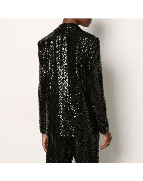 Zwart Fegha jack met lovertjes