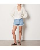 Flechette-Strickjacke in Ecru