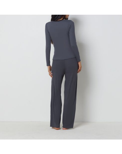 Asuka Anthrazitfarbenes T-Shirt