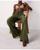 Guarita b kaki olijfkleurige rechte broek