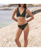 Bikinibroekje Pipa met zwarte achtergrondprint