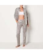 Beige broek met print Beo