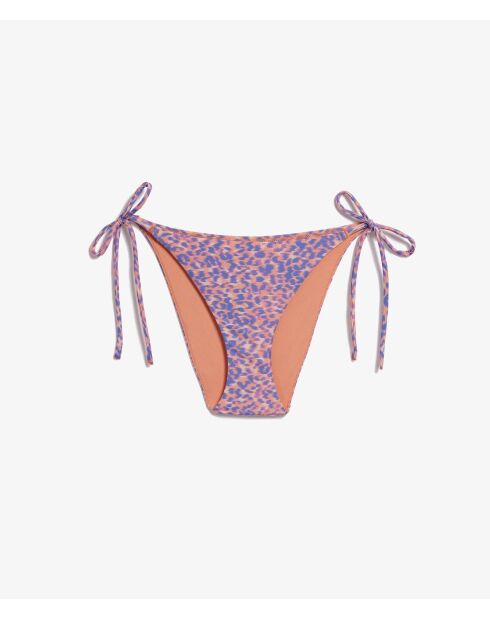 Braguita de bikini Rosalia SPE con estampado de fondo morado.