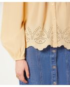 Sonnengelbes besticktes Teenagerhemd