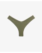 Idyllisch khaki olijfgroen Braziliaans bikinibroekje met hoge pijpen