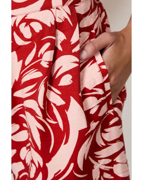 Calypso short met koraalprint