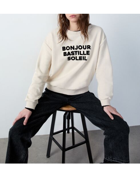 Sweatshirt Gomara écru