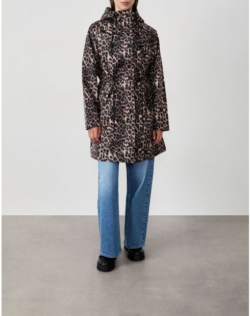 Parka met luipaardprint Charlotte