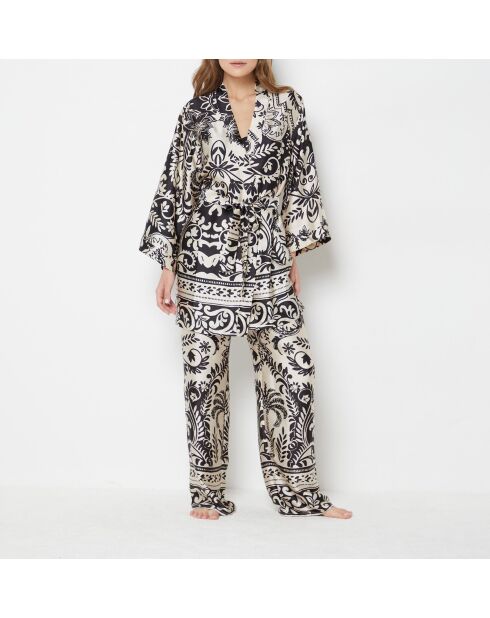 Déshabillé Nero imprimé fond noir