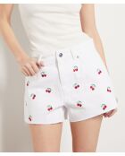 Blover Shorts mit weißer Stickerei
