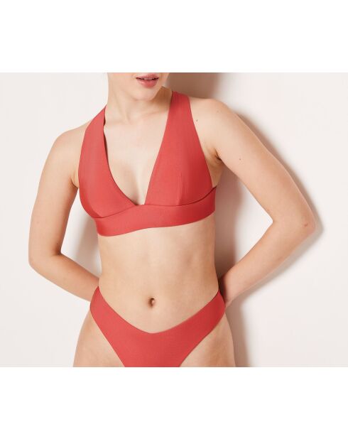 Caleta driehoekige bh in terracotta zonder beugel en zonder schelp