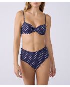 Braguitas de bikini de cintura alta con estampado azul y verde The Bombshell