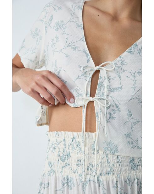 Reese Shirt mit blaugrünem Aufdruck