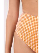 Orange Bikinihose Nova mit hoher Taille