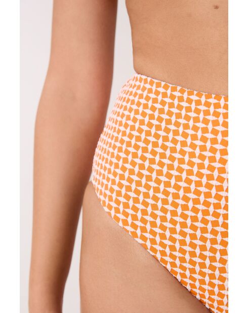 Orange Bikinihose Nova mit hoher Taille