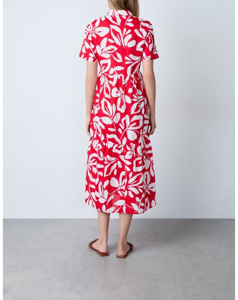 Ebbi jurk met rode print