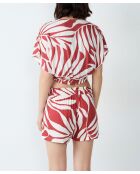 Kalio top gedrukt op ecru achtergrond