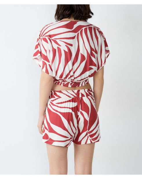 Kalio top gedrukt op ecru achtergrond