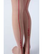 Medias rojas satinadas