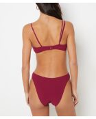 Einteiliger Badeanzug Teva ungerahmter Burgundergranat